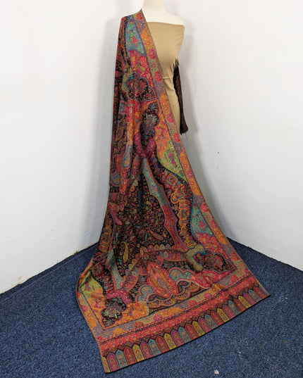 Pure Indian Kani Silk with Zari Work Shawl