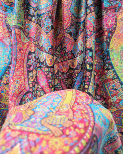 Pure Indian Kani Silk with Zari Work Shawl