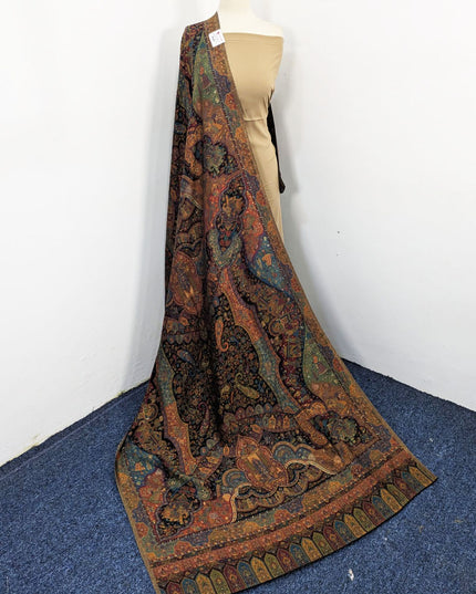 Premium Pure Indian Kani Silk with Zari Work Shawl