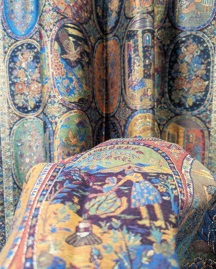 Exquisite Pure Indian Kani Silk with Zari Work Shawl (Ready To Wear)