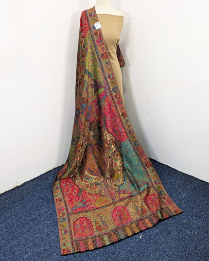 Luxury Pure Indian Kani Silk with Zari Work Shawl