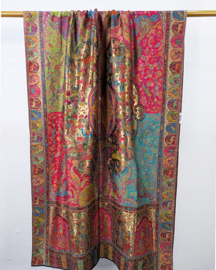 Luxury Pure Indian Kani Silk with Zari Work Shawl