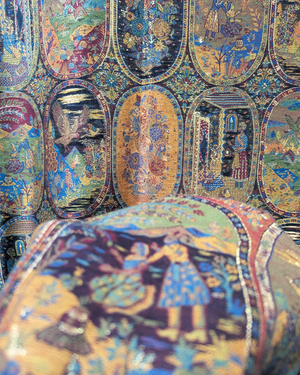 Fancy Pure Indian Kani Silk with Zari Work Shawl (Ready To Wear)