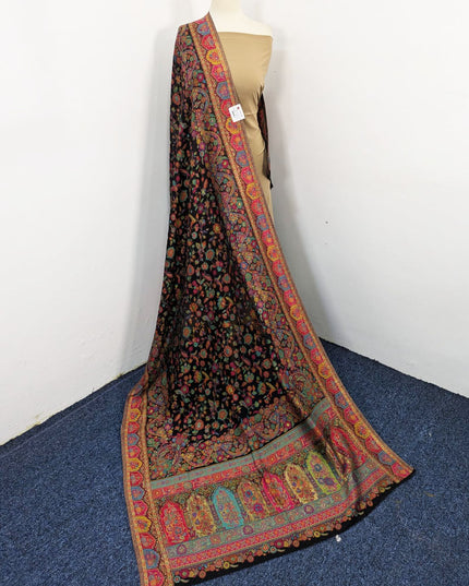 Exquisite Pure Indian Kani Silk with Zari Work Shawl (Ready To Wear)