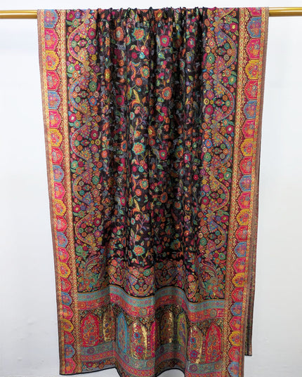 Exquisite Pure Indian Kani Silk with Zari Work Shawl (Ready To Wear)