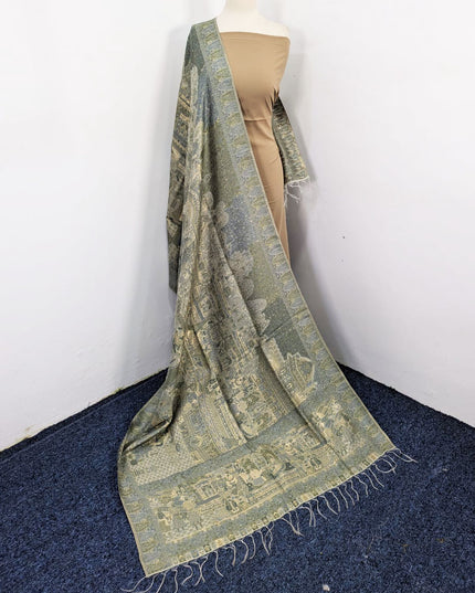 Luxury Pure Indian Kani Silk with Zari Work Shawl