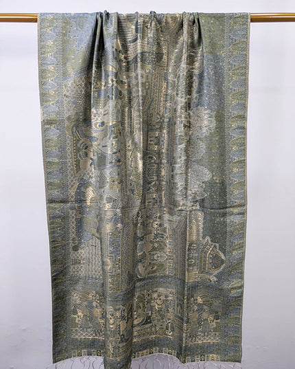 Luxury Pure Indian Kani Silk with Zari Work Shawl