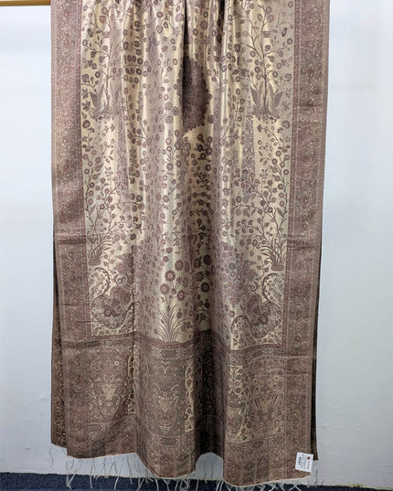 Luxury Pure Indian Moonlight Kani Silk Shawl (Ready To Wear)