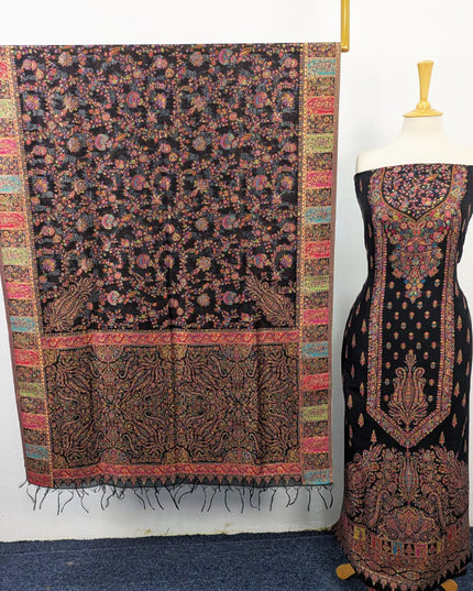 Pure Indian Kani Silk with Zari Work 3PC Unstitched