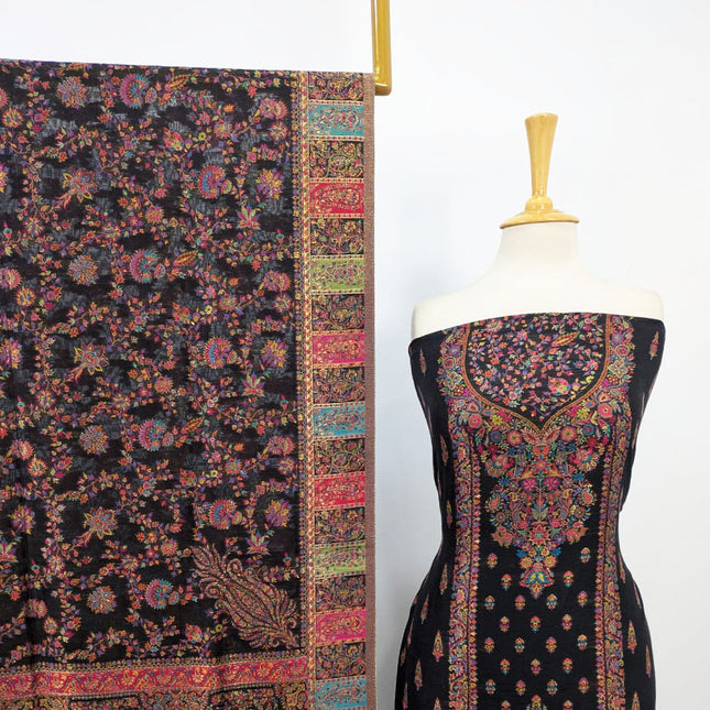 Pure Indian Kani Silk with Zari Work 3PC Unstitched