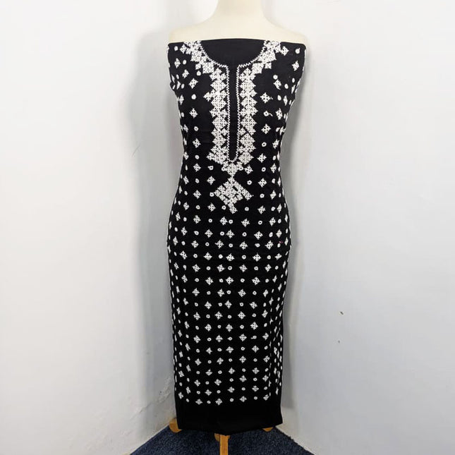 Handmade Sindhi Tanka + Mirror Work Lawn 3Pc Unstitched