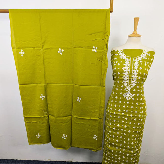 Handmade Sindhi Tanka + Mirror Work Lawn 3Pc Unstitched