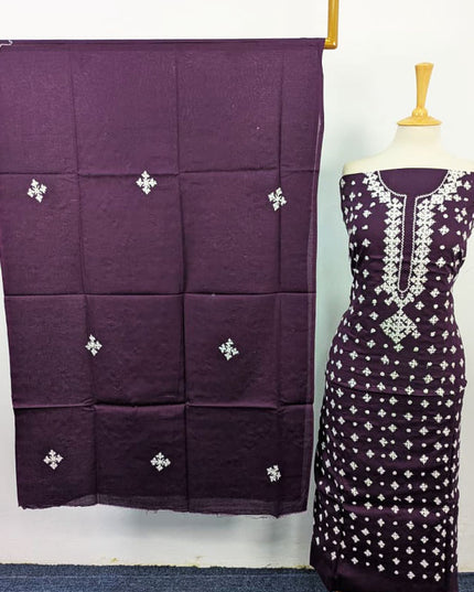 Handmade Sindhi Tanka + Mirror Work Lawn 3Pc Unstitched