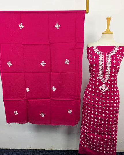 Handmade Sindhi Tanka + Mirror Work Lawn 3Pc Unstitched