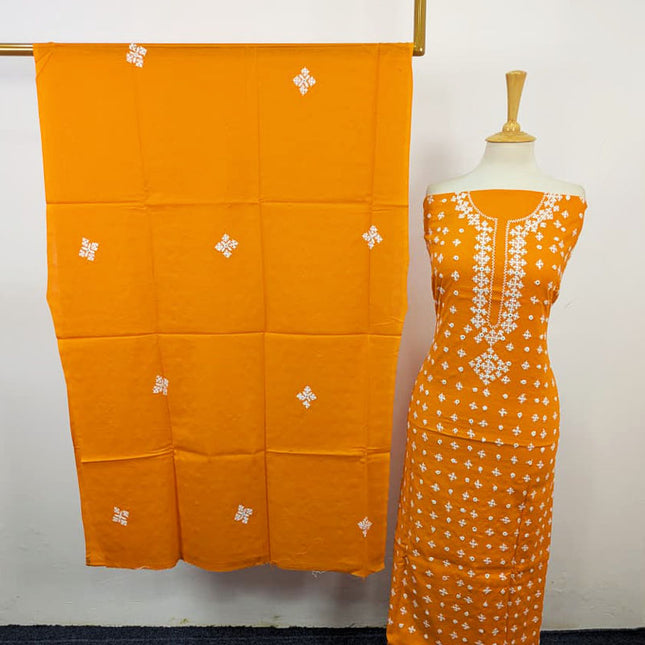 Handmade Sindhi Tanka + Mirror Work Lawn 3Pc Unstitched