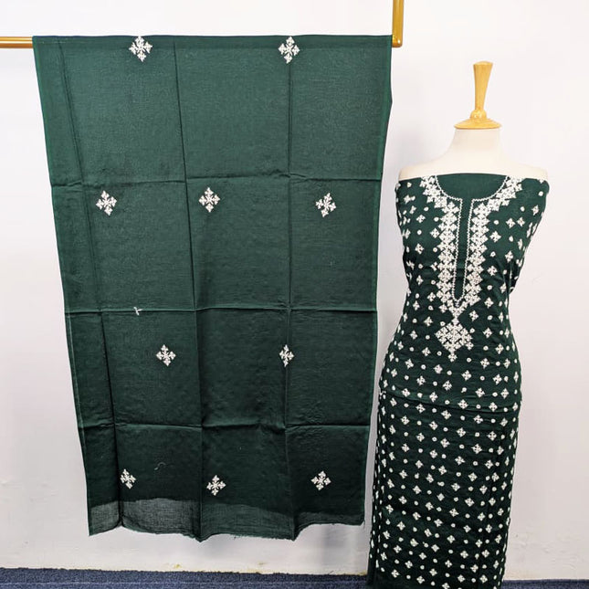 Handmade Sindhi Tanka + Mirror Work Lawn 3Pc Unstitched