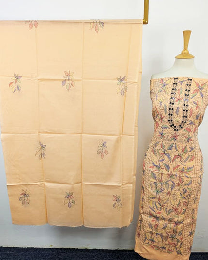 Fancy Lawn with Multicolor Kacha Tanka + Mirror Work 3Pc Unstitched