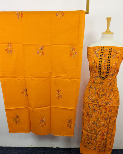 Fancy Lawn with Multicolor Kacha Tanka + Mirror Work 3Pc Unstitched