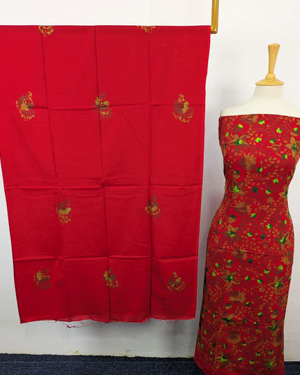 Handmade Kacha Tanka Work Lawn Shirt Dupatta 3Pc Unstitched