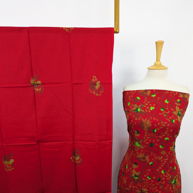 Handmade Kacha Tanka Work Lawn Shirt Dupatta 3Pc Unstitched