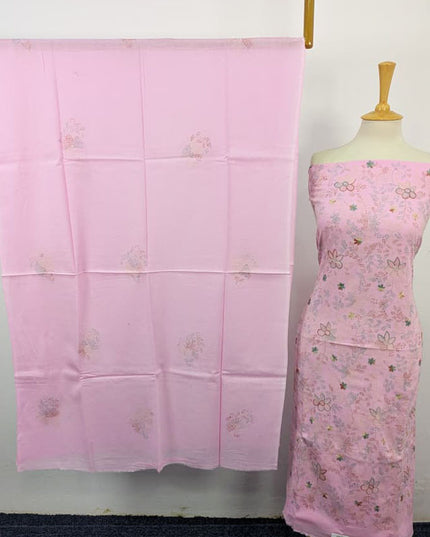 Handmade Kacha Tanka Work Lawn Shirt Dupatta 3Pc Unstitched