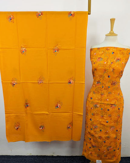 Handmade Kacha Tanka Work Lawn Shirt Dupatta 3Pc Unstitched