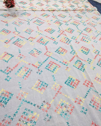 Lawn with Handmade Multicolor Pakka Tanka Work Dupatta