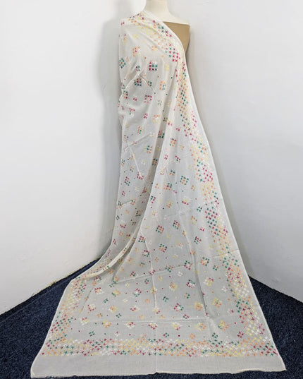 Fancy Lawn with Handmade Multicolor Pakka Tanka Work Dupatta