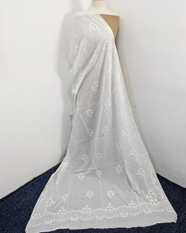 Handmade Pakka Tanka Work Lawn Dupatta