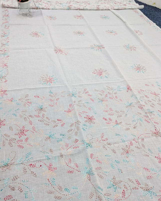 Fancy Lawn with Handmade Multicolor Kacha Tanka Work Dupatta