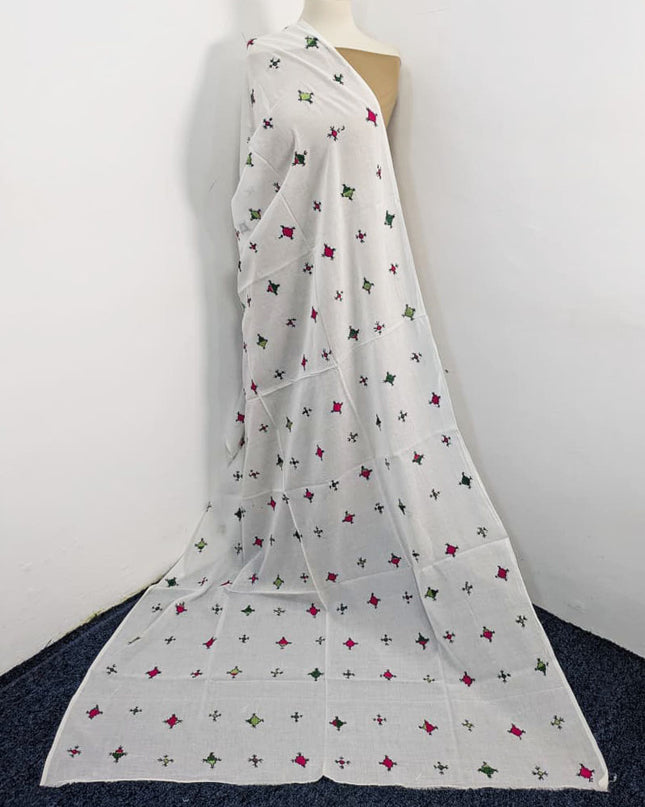 Handmade Multicolor Balochi Tanka Work Lawn Dupatta