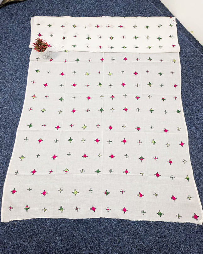 Handmade Multicolor Balochi Tanka Work Lawn Dupatta
