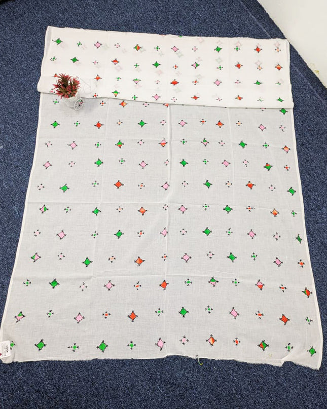 Handmade Multicolor Balochi Tanka Work Lawn Dupatta