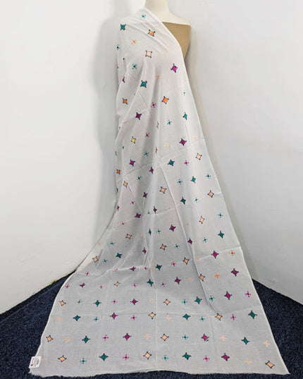 Handmade Multicolor Balochi Tanka Work Lawn Dupatta