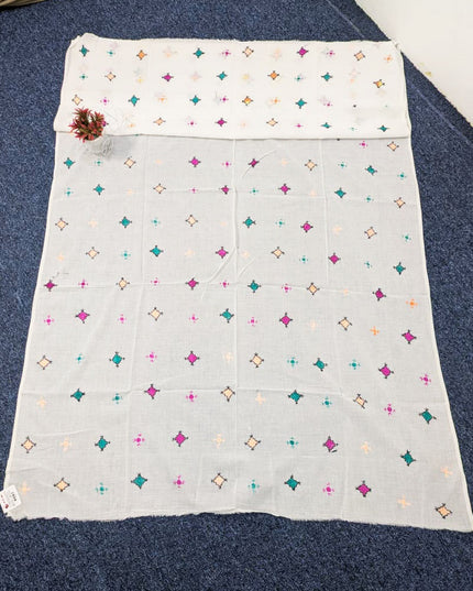 Handmade Multicolor Balochi Tanka Work Lawn Dupatta