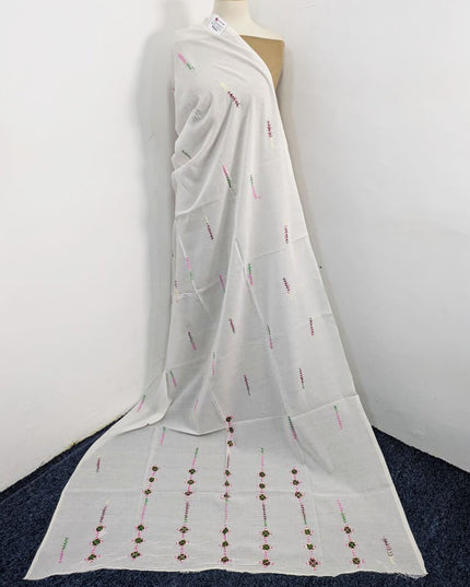 Handmade Multicolor Pakka Tanka Work Lawn Dupatta