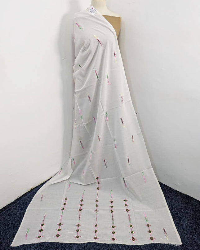 Handmade Multicolor Pakka Tanka Work Lawn Dupatta