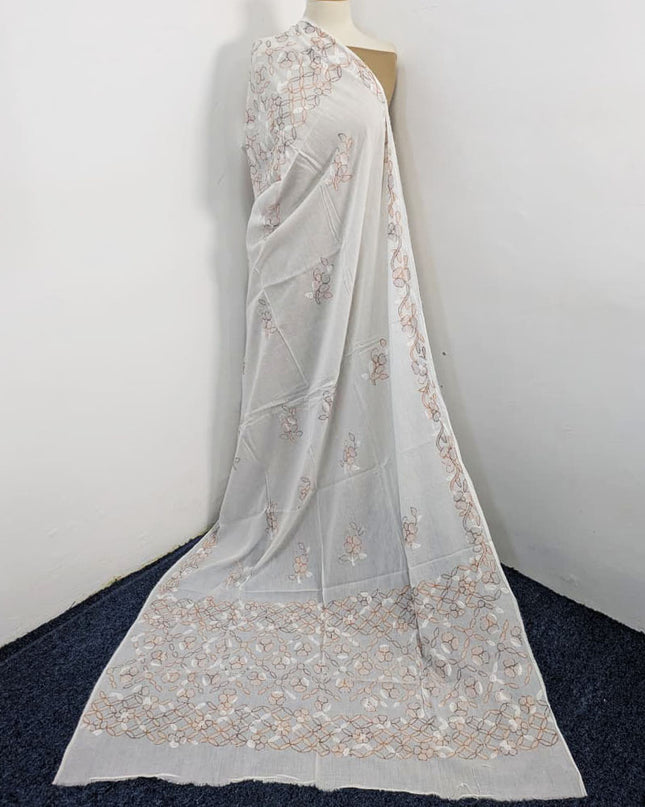 Fancy Lawn with Handmade Multicolor Shadow Work Dupatta