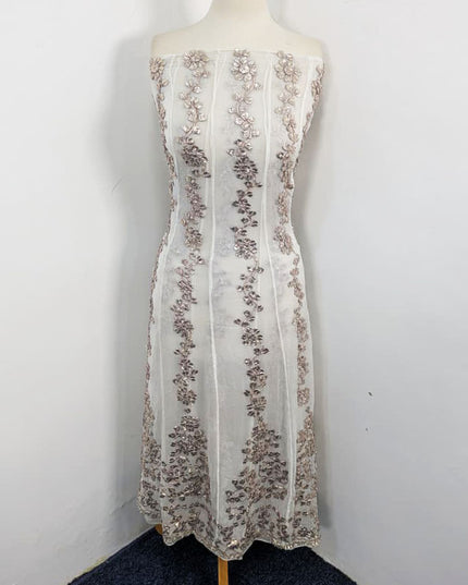 Fancy Dyeable Chiffon with Handmade Gotta Work Frock 2Pc Unstitched