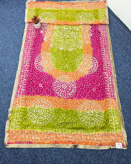 Fancy Silk with Handmade Chunnri + Sui Gotta Work Dupatta