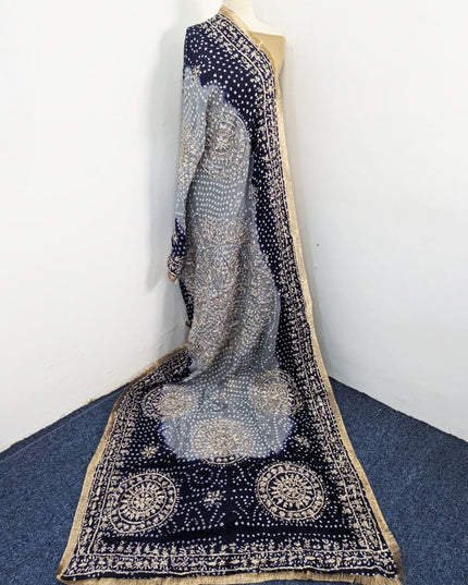 Handmade Chunnri + Sui Gotta Work Silk Dupatta (Ready To Wear)