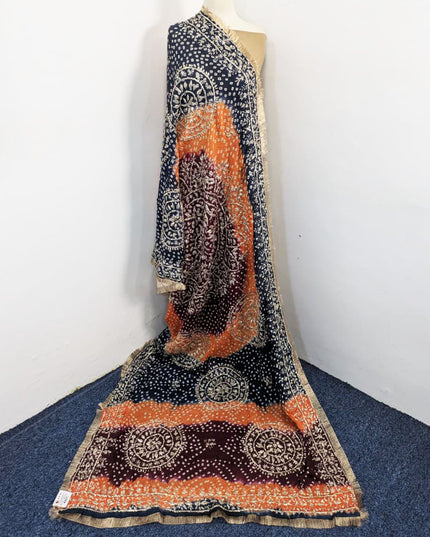 Fancy Silk with Handmade Chunnri + Sui Gotta Work Dupatta