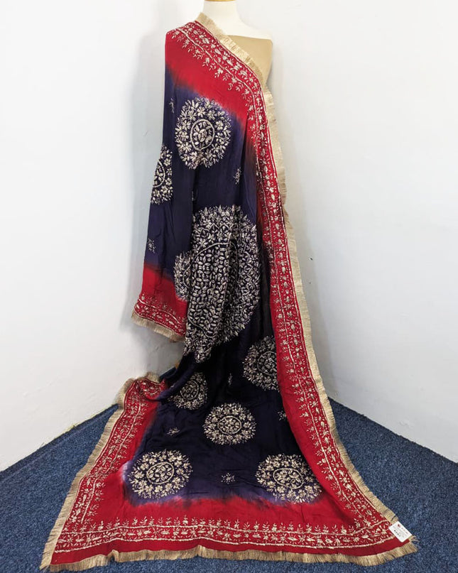 Silk with Handmade Sui Gotta Work Dupatta (Ready To Wear)