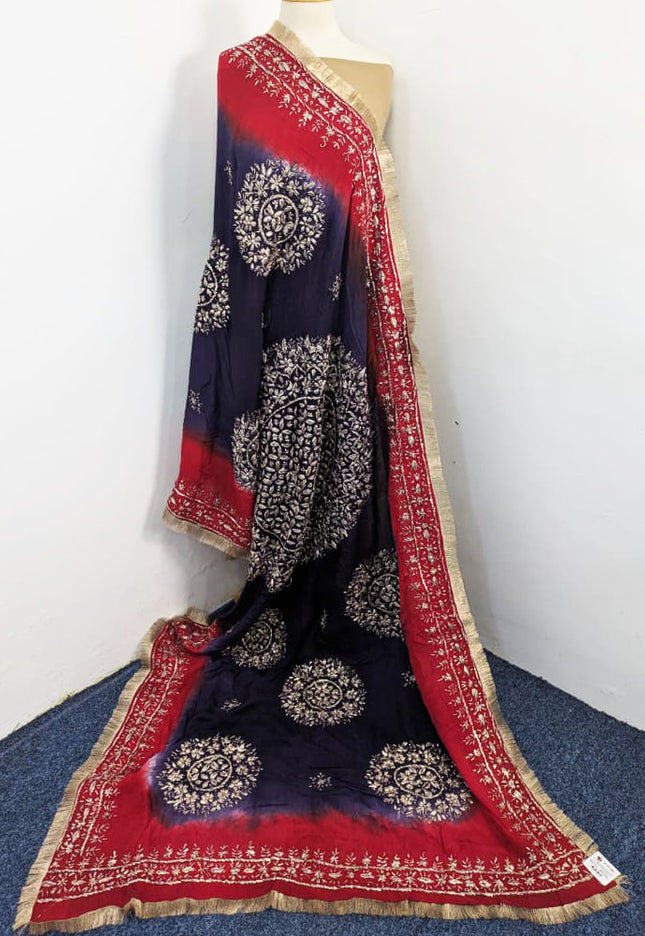 Silk with Handmade Sui Gotta Work Dupatta (Ready To Wear)