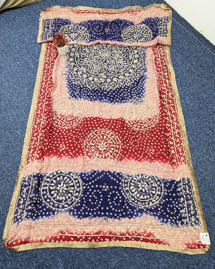 Fancy Silk with Handmade Chunnri + Sui Gotta Work Dupatta