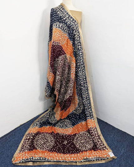 Fancy Silk with Handmade Chunnri + Sui Gotta Work Dupatta