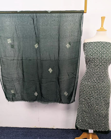 Fancy Lawn with Shadow + R Work & Chiffon Dupatta 3Pc Unstitched