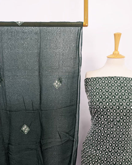 Fancy Lawn with Shadow + R Work & Chiffon Dupatta 3Pc Unstitched