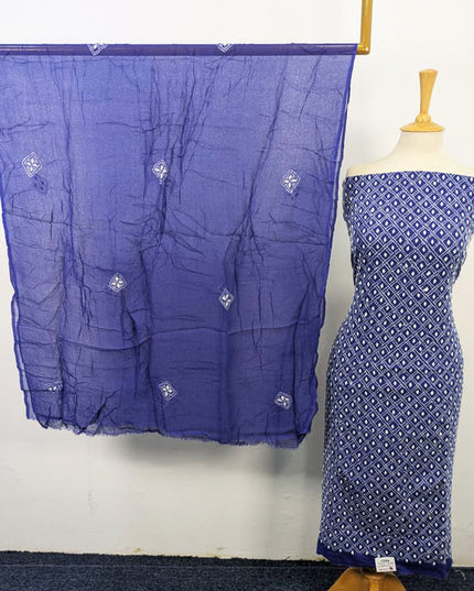 Fancy Lawn with Shadow + R Work & Chiffon Dupatta 3Pc Unstitched