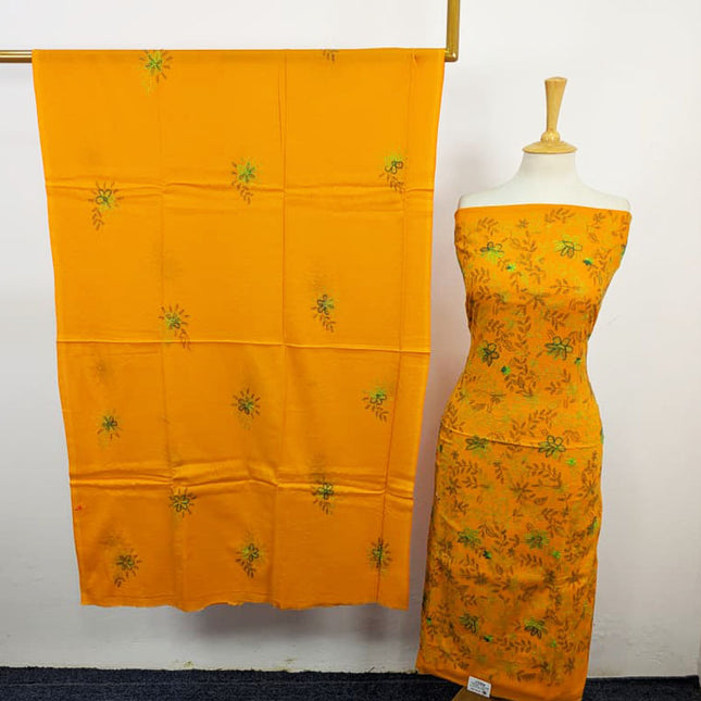 Fancy Lawn with Handmade Full Jaal Kacha Tanka Work 3Pc Unstitched